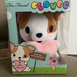 TOO FACED Clover Stuffed Plush Puppy Toy Limited Edition New In Box (?)